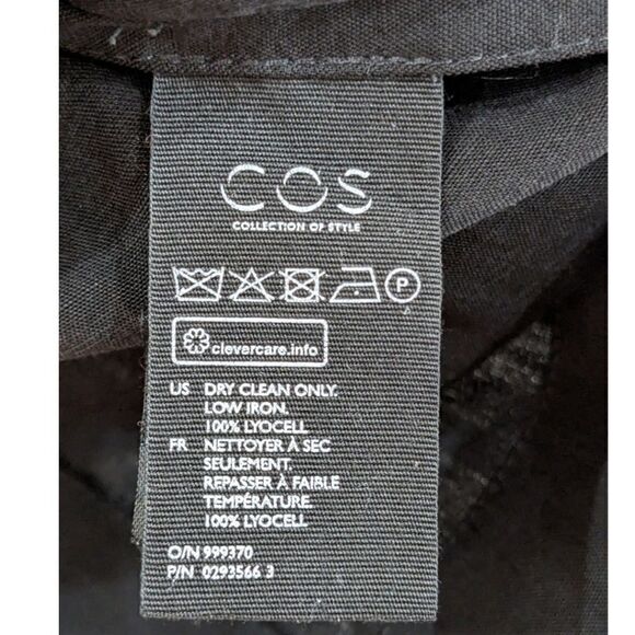 COS Womens' Oversized Fit Single Button Lyocell Lightweight Blazer Black Size 4 - Picture 5 of 5